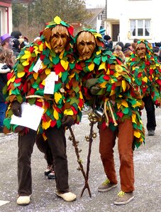 Wooden mask flecklehaes guild group