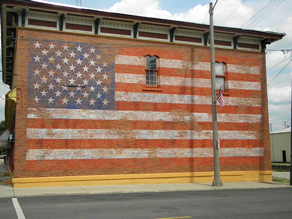 Old glory building art