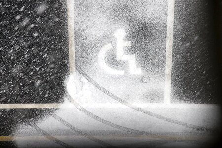 Parking winter snow