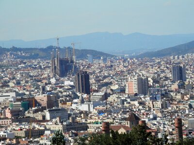 Barcelona view panorama of the city photo