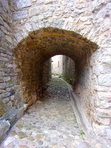 Medieval village pavers stones photo