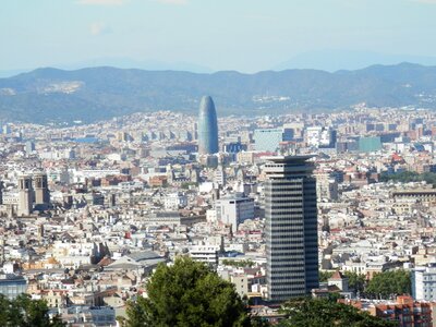 Barcelona view panorama of the city photo