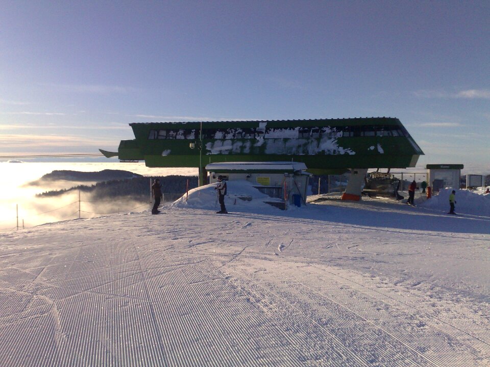Ski run snow mountain