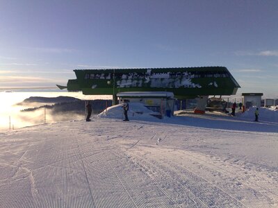 Ski run snow mountain photo