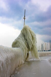 Gel stalactite ice formation photo