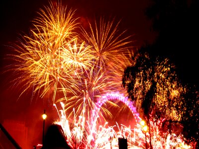 London eye ferris wheel new year's eve photo