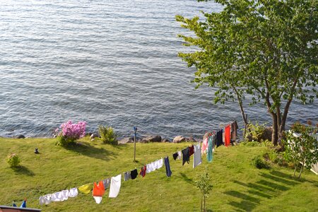 Clothesline washing summer