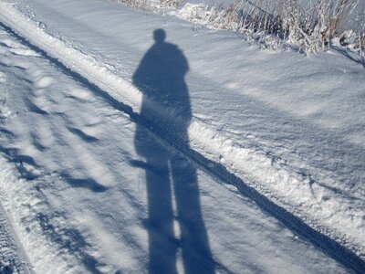 Shadow snow winter photo