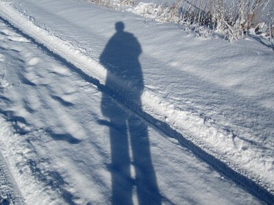Shadow snow winter