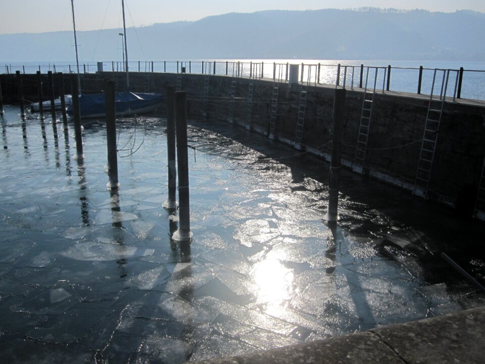 Lake constance port ice