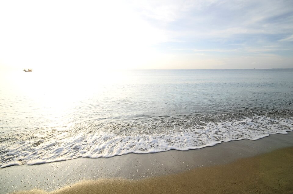 Sea sky sandy beach