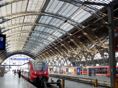 Leipzig railway station train photo