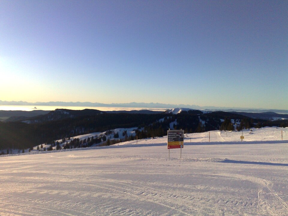 Ski run snow mountain