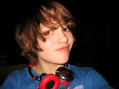 Headphones teenager joy