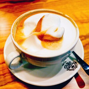 Foam hart cappuccino