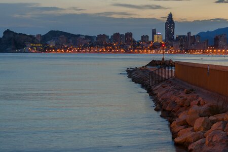 Benidorm water evening