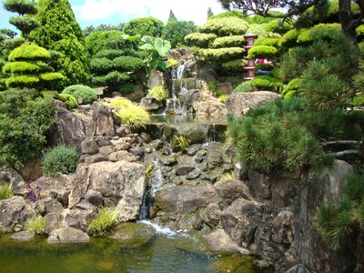 Park waterfall lake