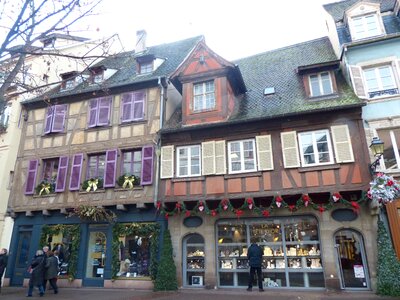 Christmas houses shutters