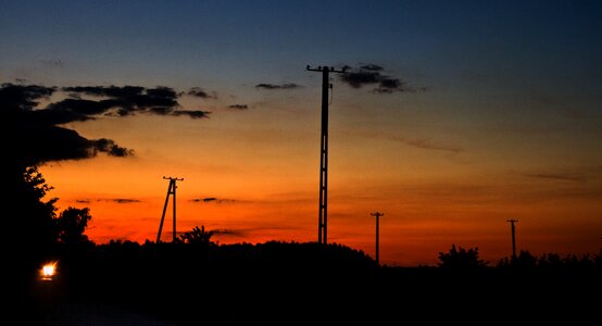 Warm evening sky cloud