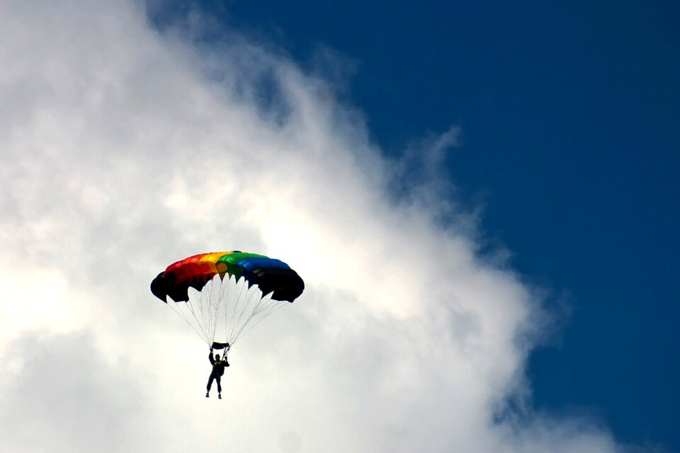 Extreme sports parachutist competition