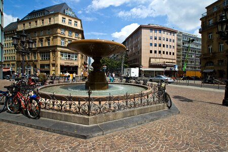 Town center frankfurt am main germany fountain