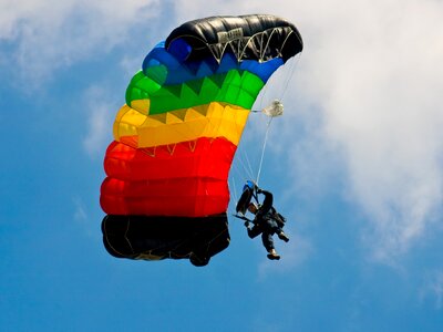 Extreme sports parachutist competition