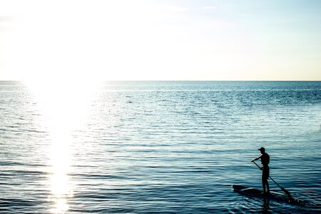 Beach summer paddle board