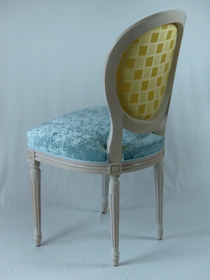Medallion fabric upholsterer