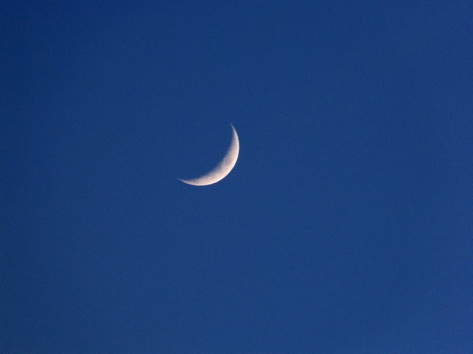 Twilight quality crescent moon