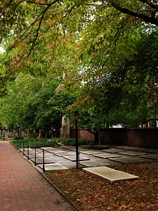 Sidewalk landmark brick