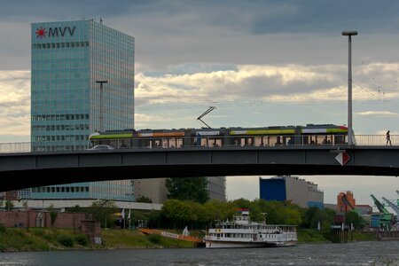 Neckar bridge ship
