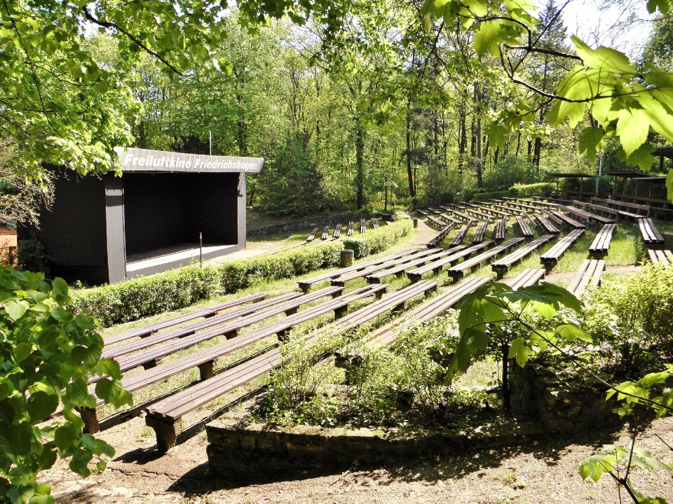 Berlin open air cinema benches