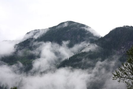 Mountain canada fog photo