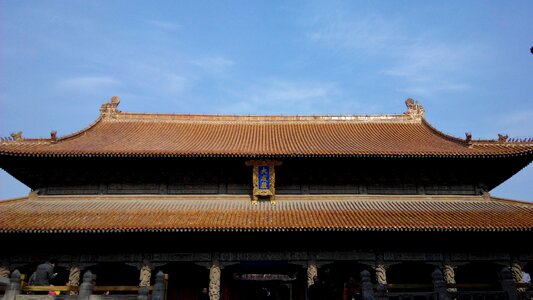 Qufu china three-hole palace sunny days