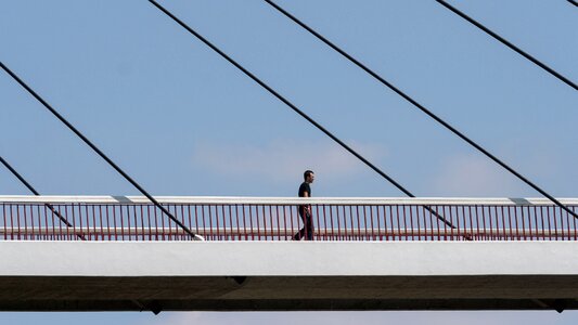 Bridge suspension bridge human photo
