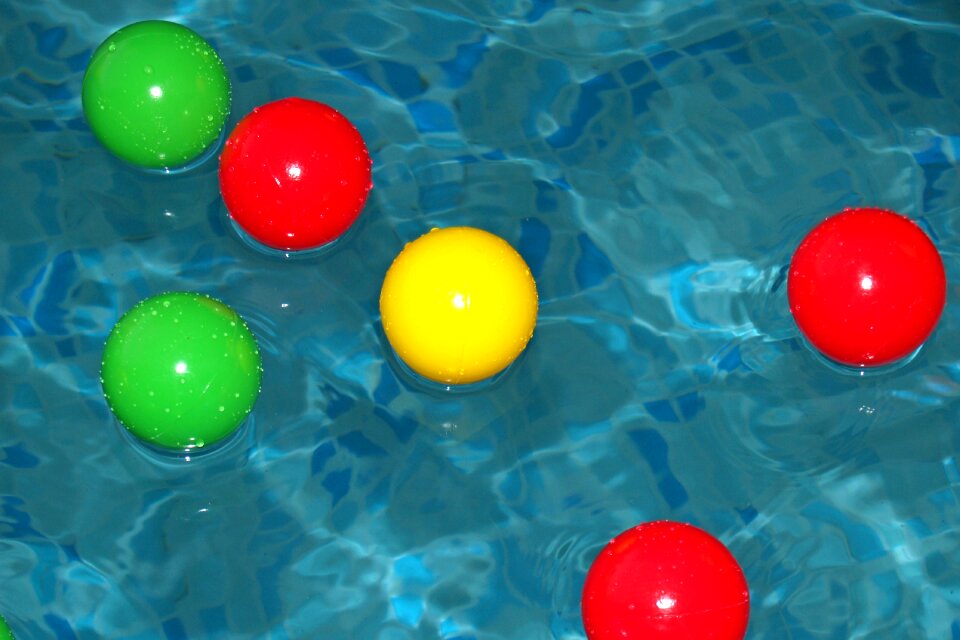 Colorful floating water