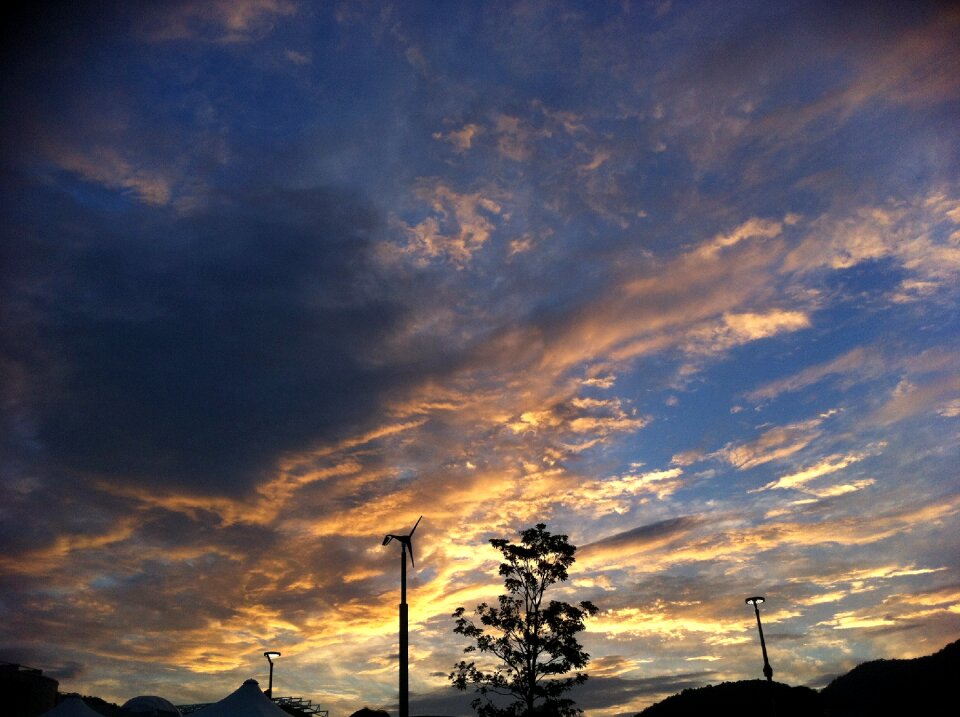 Landscape sunset red