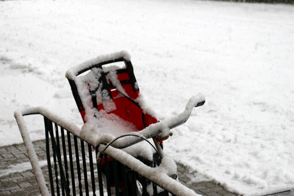 Wintry snowy bike
