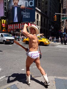 Naked cowboy gray time