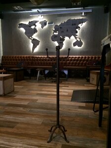 Map of the world soil coat rack photo