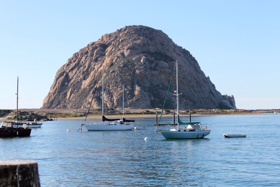 Sailboat coast rock