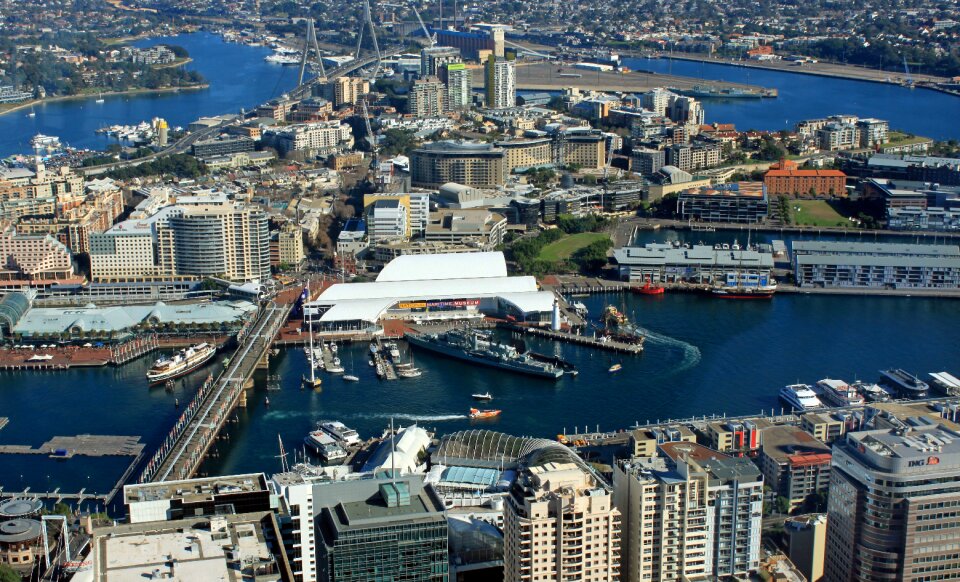 From above city view outlook