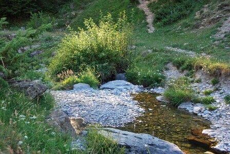 Nature high mountains river