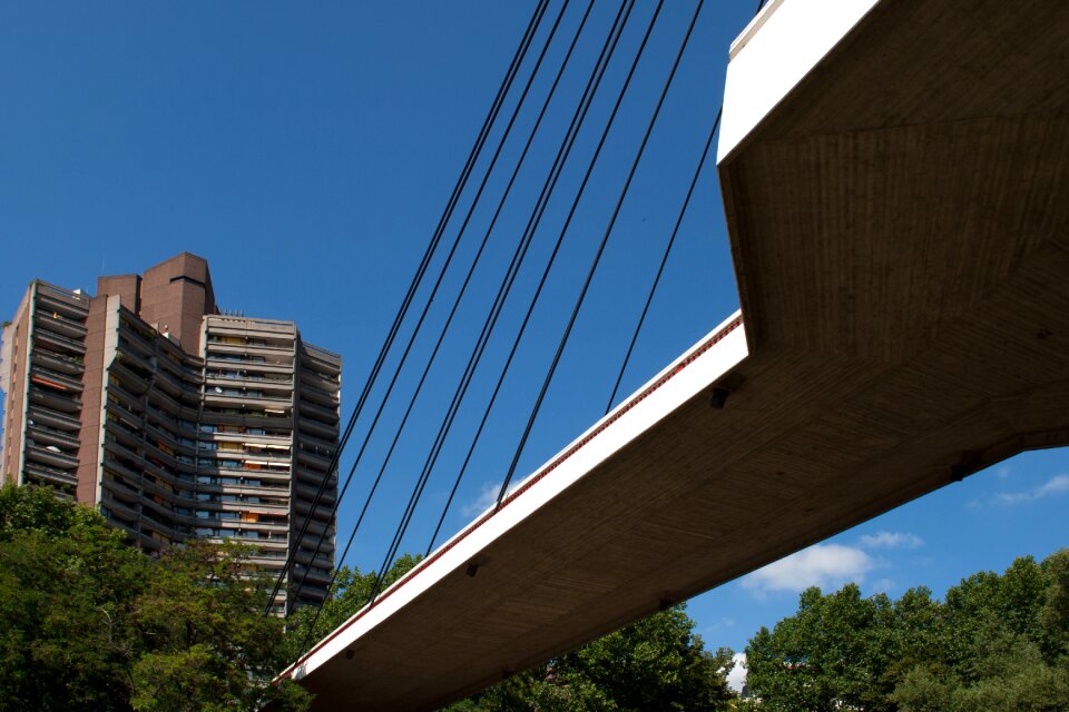 Suspension bridge mannheim steel cables photo