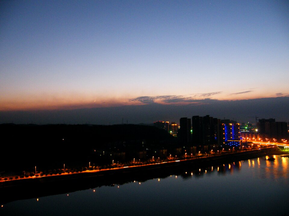 Sunset the scenery landscape
