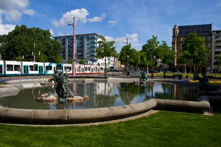 Mannheim historic center fountain