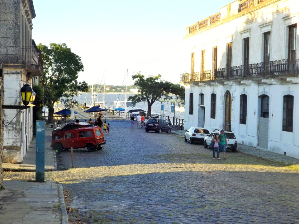 Stone facade houses