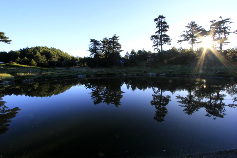 Fushoushan sunrise of the king reflecting lake