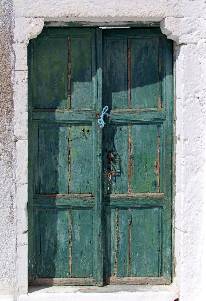 Weathered house entrance input
