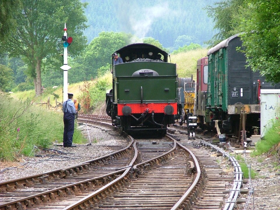 Railway steam engine photo